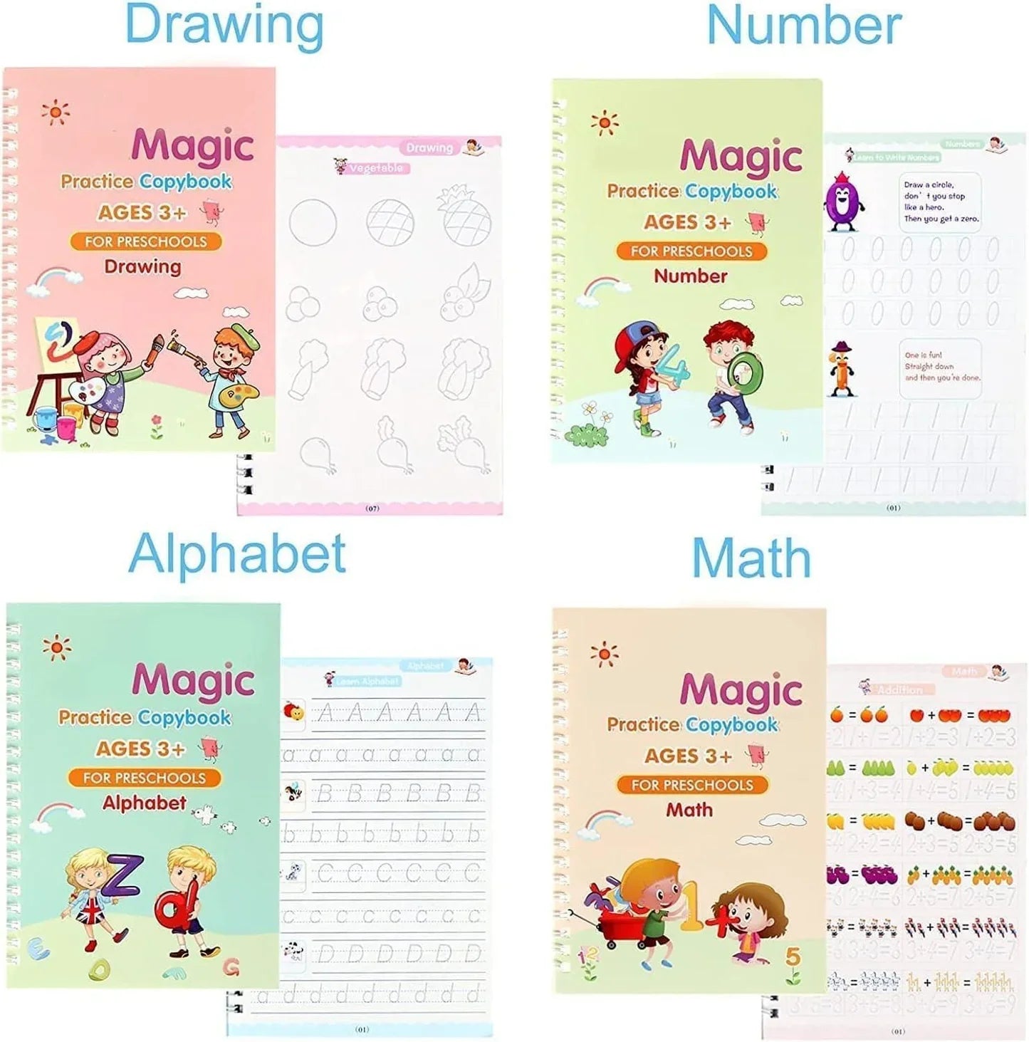 Magic Practice Copybook (4 Book + 10 Refill) (A-127)